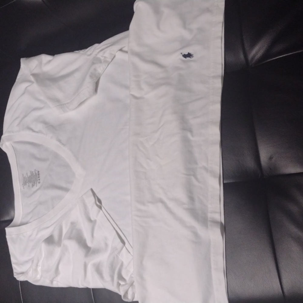 White Polo V-Neck Size XL